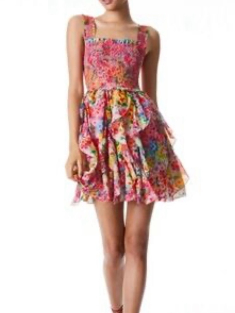 Alice & Olivia Floral Smocked Pink Fairy Dress - Picture 2 of 8
